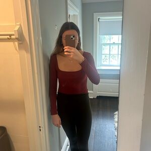 Leith square neck long sleeve bodysuit